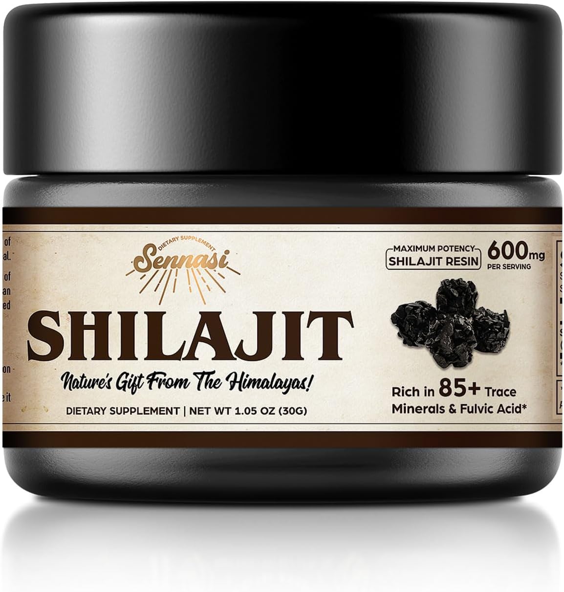 Shilajit Resin Pure - Saf Himalaya Organik Şilajit Reçinesi, 85+