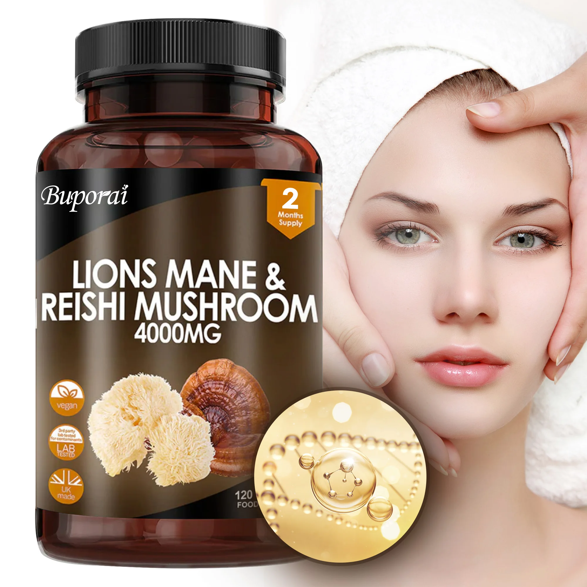 Lion Mane Mushroom - Aslan Yelesi ve Reishi Mantarı 4000mg